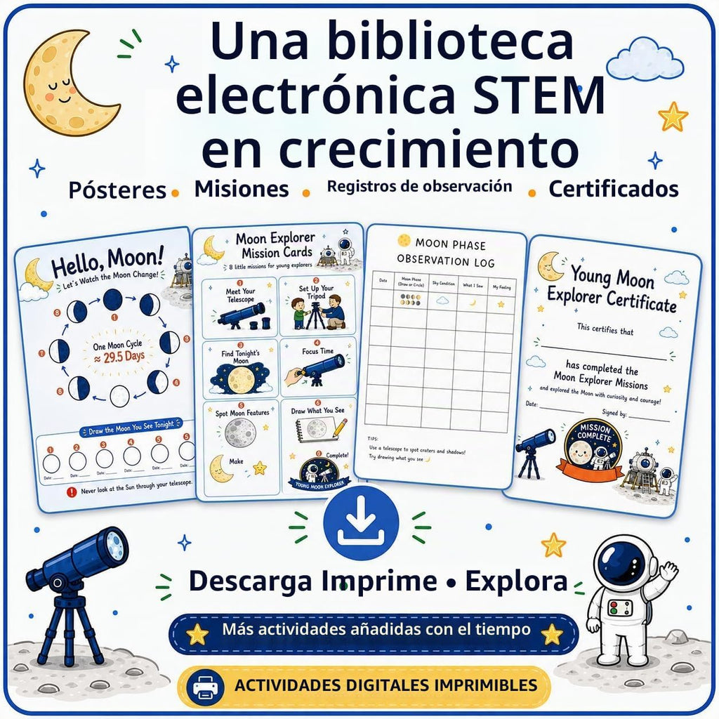 Telescope para Kids, 50mm 100x Beginner Telescope con Tripod