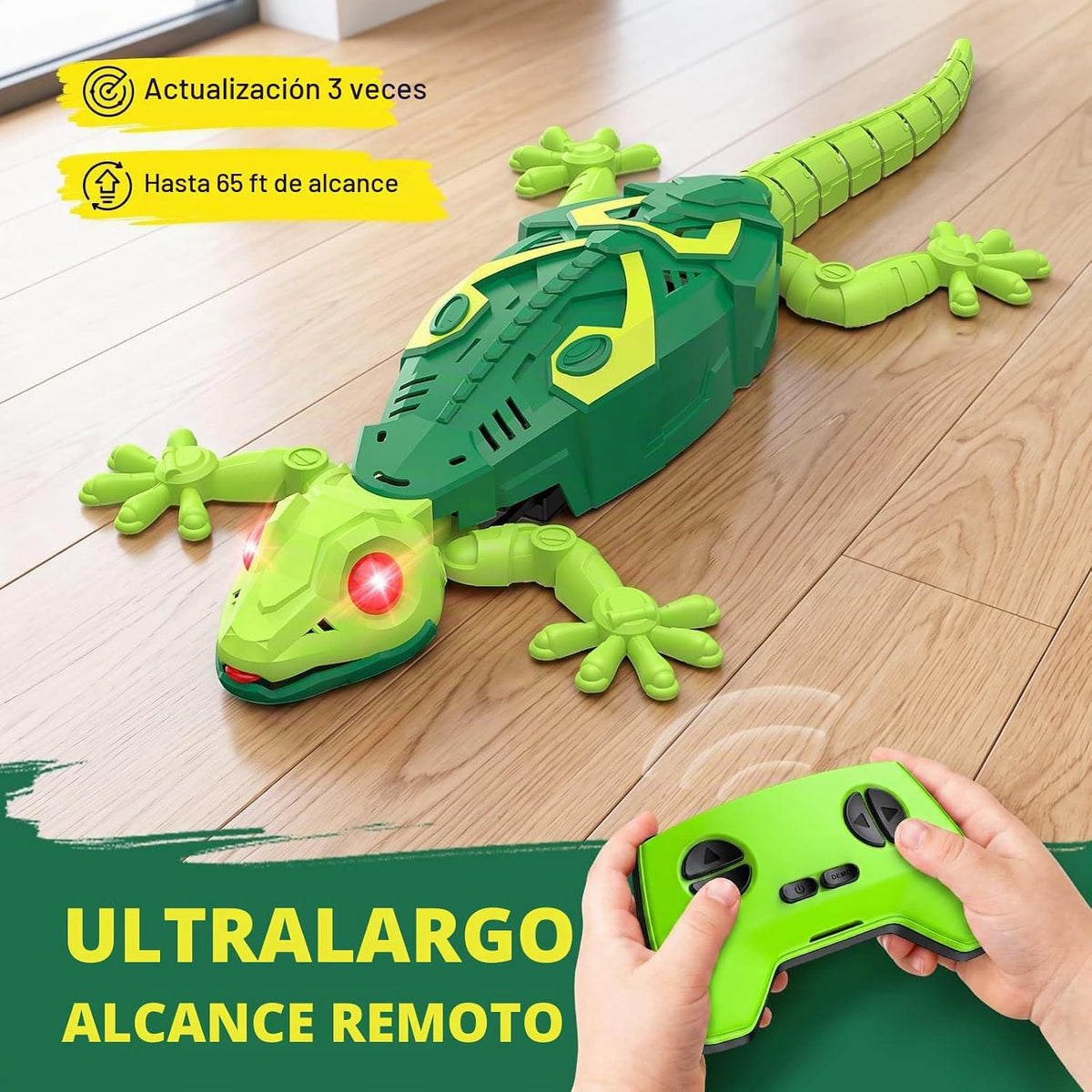 Gecko de escalada de pared a control remoto, lagarto recargable con control