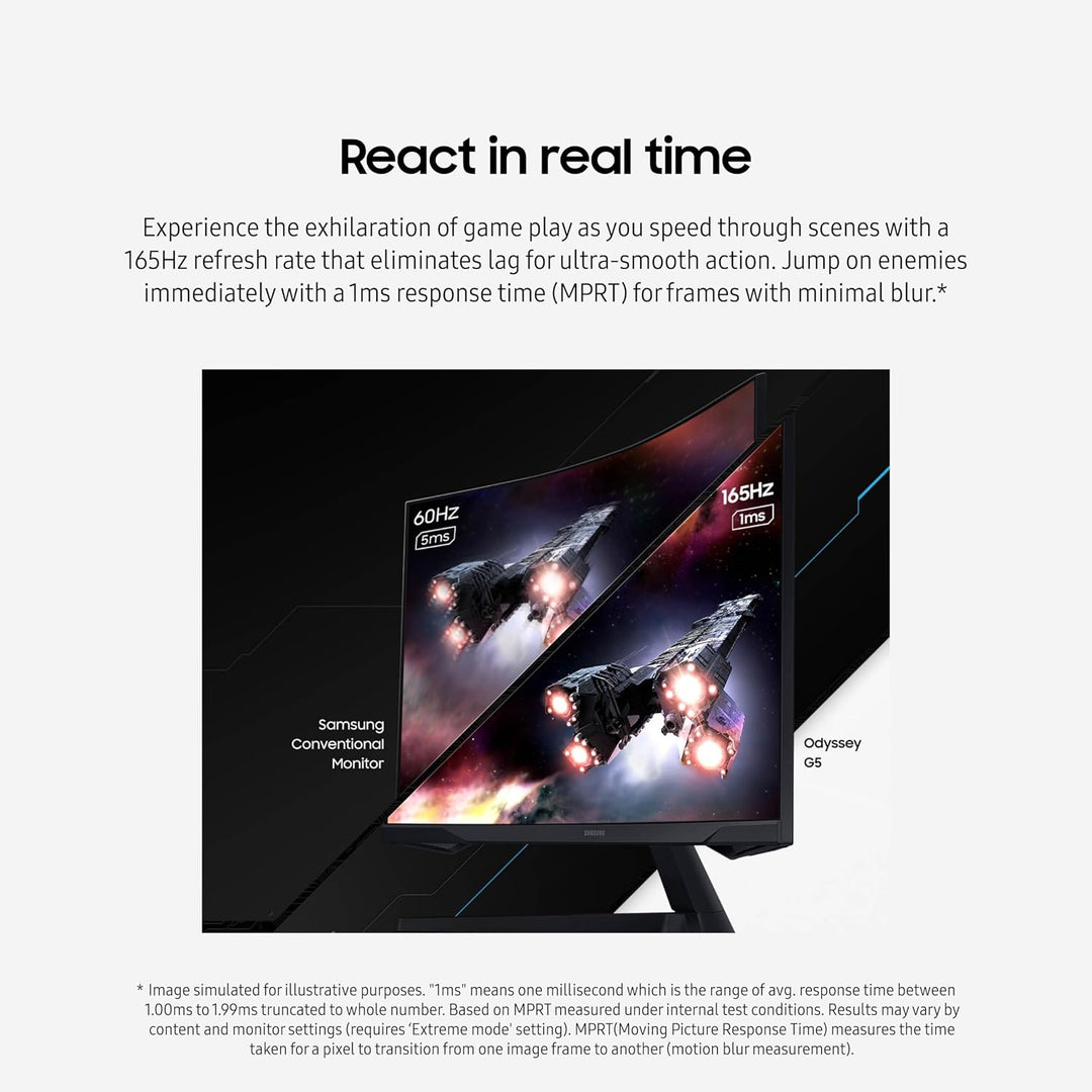 Samsung 27-pulgadas Odyssey G55C Serie QHD 1000R Monitor de juegos...