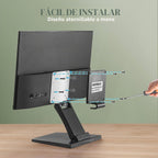 WS-03A Soporte para Monitor VESA Perfil Bajo Lay Plano Corto Plegable con Orificios VESA 2.953x2.953 in y 3.937x3.937 in