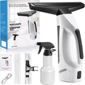 Aspiradora de ventana inalámbrica, 2000 Pa, limpiador eléctrico recargable de ventana con tanque de agua de 6.8 fl oz, kit de limpieza con botella de spray y almohadilla de microfibra para vidrio