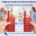 CallToU Intercomunicador de 2 vías para monitoreo de ancianos, rojo