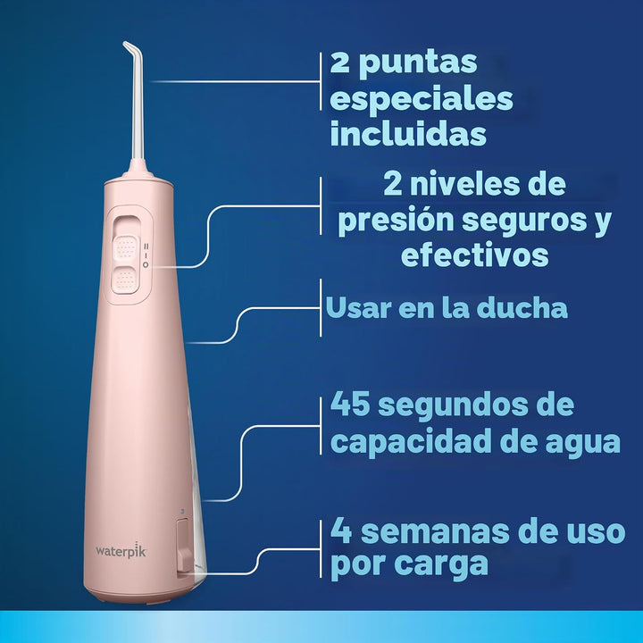 Waterpik Pulse 3100 - Irrigador dental portátil inalámbrico, recarg...