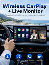 Cámara inalámbrica CarPlay para coche de bebé para iPhone, monitor...