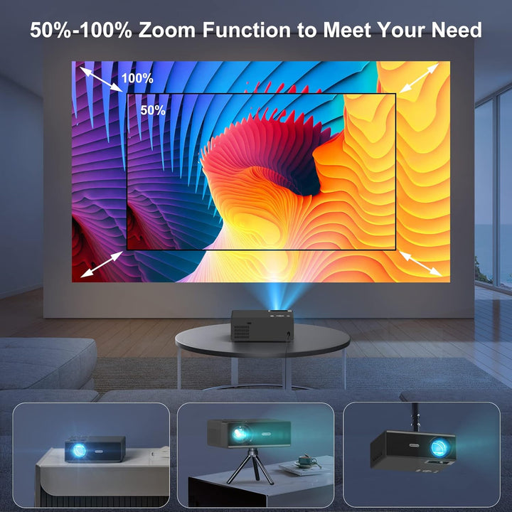 【28000 lúmenes de alta luminosidad】Proyector con WiFi 5G y Bluetoot...