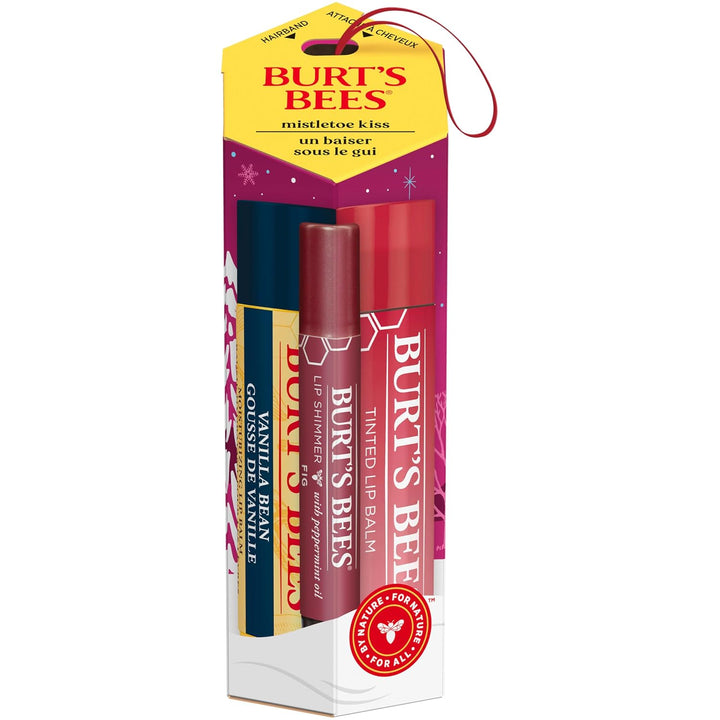 Burt's Bees Regalo de beso de muérdago - Rojo (grano de vainilla)