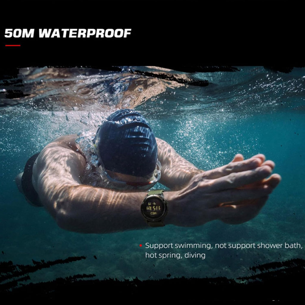 CakCity Relojes tácticos para hombres, relojes deportivos militares con caja de fibra de carbono, reloj ligero impermeable para mujeres/hombres, relojes digitales con brújula, contador de pasos