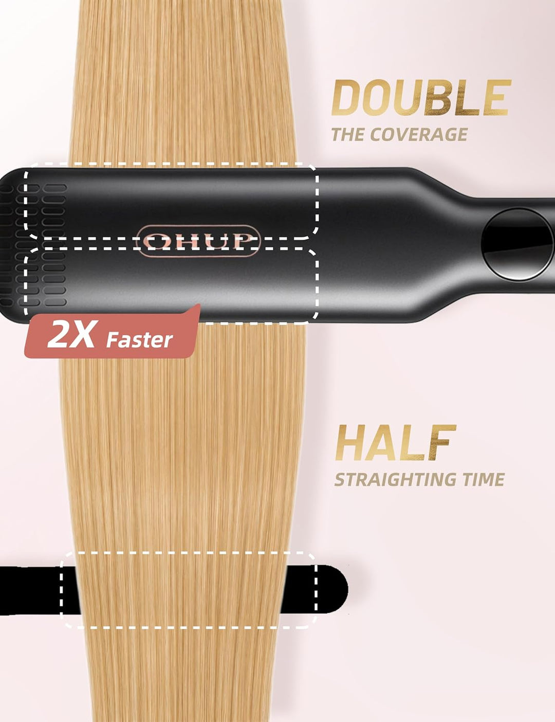 OHUP Plancha de pelo para todo tipo de cabello, resultados rápidos...