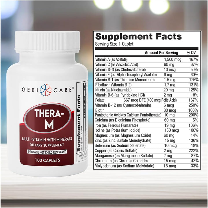 GeriCare Thera M - Cápsulas multivitamínicas, mezcla de vitaminas y...