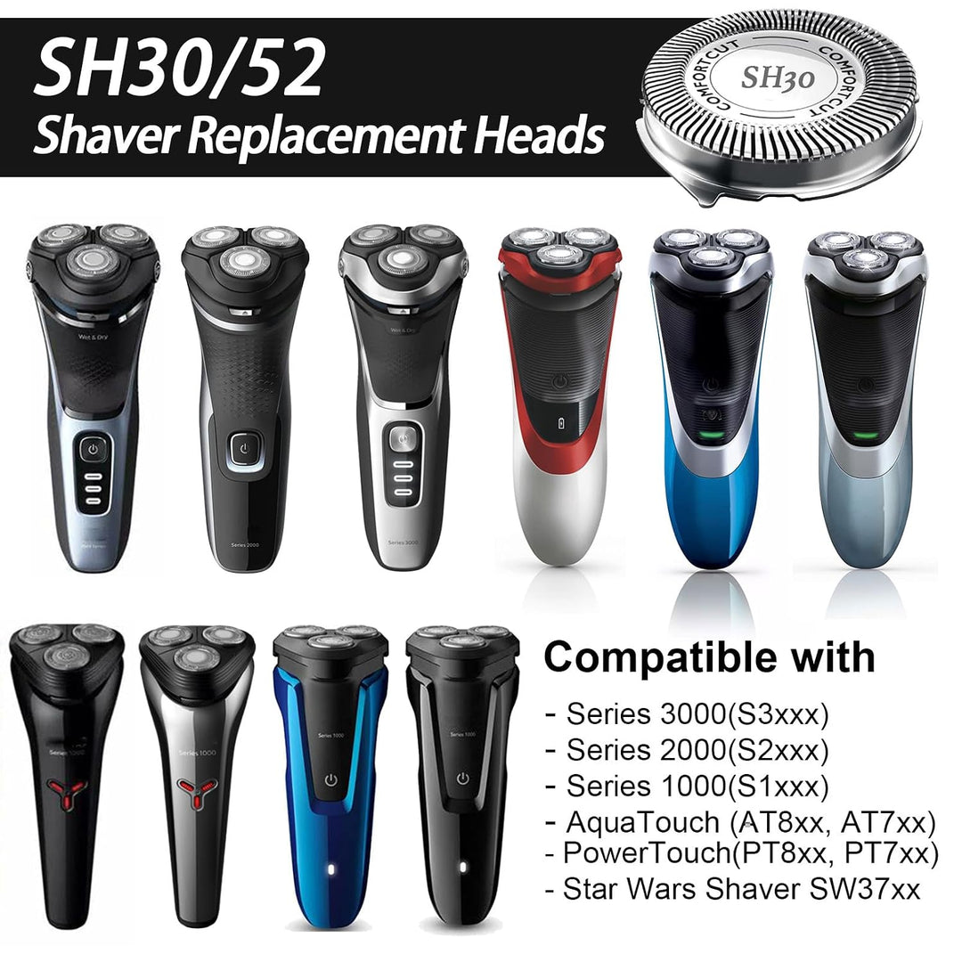SUPERNB Cabezales de afeitado SH30 para afeitadoras Philips Norelco...