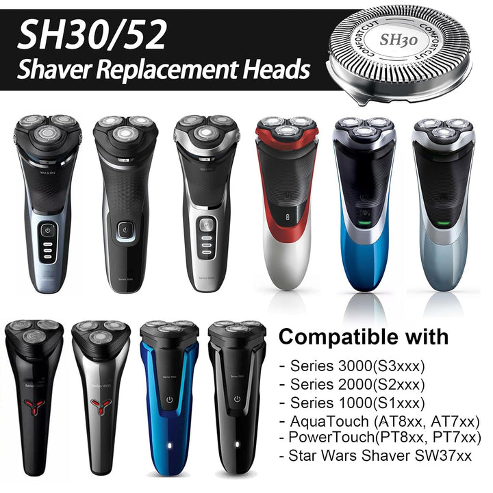 SUPERNB Cabezales de afeitado SH30 para afeitadoras Philips Norelco...
