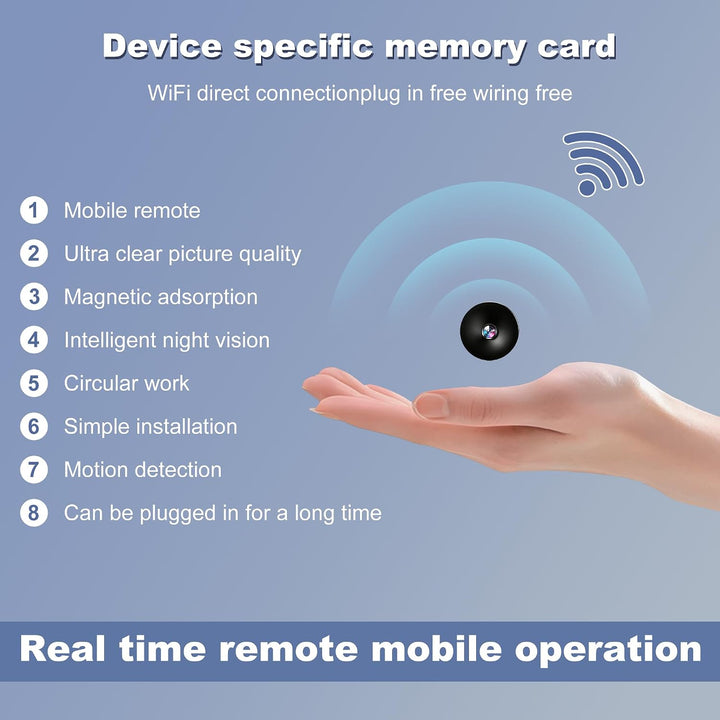 Cámara oculta con audio\/video Mini pequeño espía WiFi sistema secr...