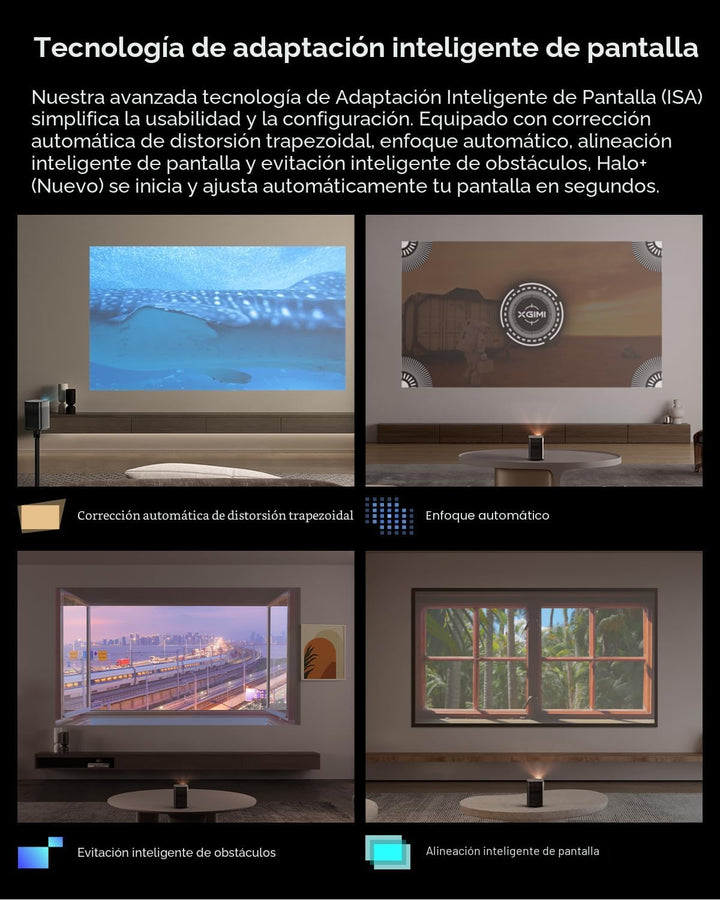 XGIMI Halo+ GTV NEW - Proyector portátil, Google TV con licencia de...
