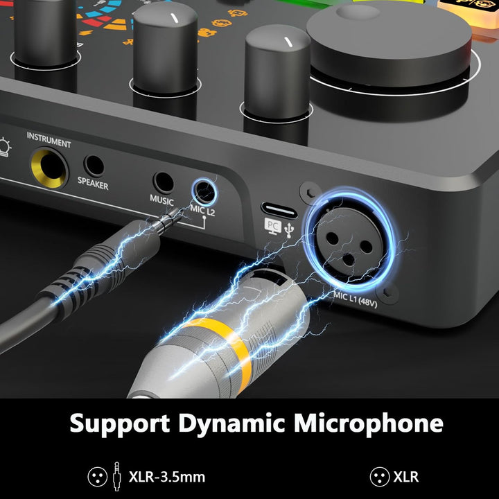 SquarockTek Paquete de equipo de podcast para 4, mezclador de audio...
