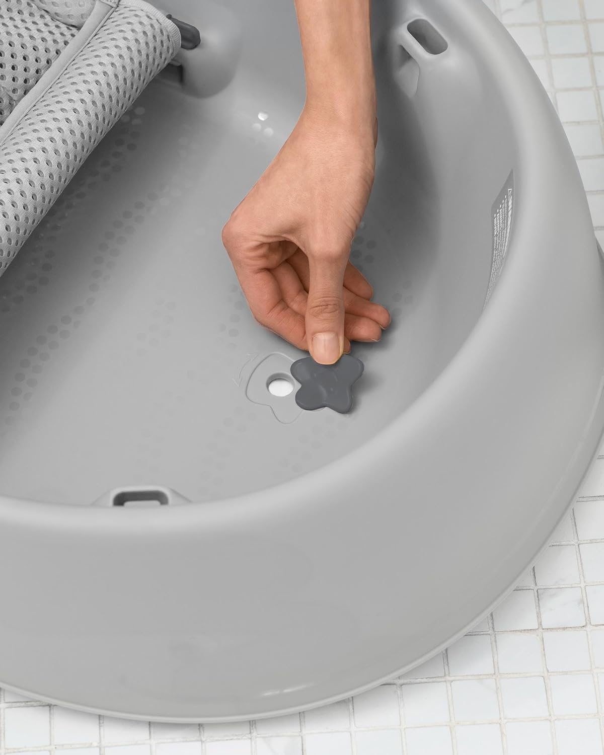 Skip Hop Bañera infantil de 3 etapas para crecimiento con eslinga inteligente para bebés MOBY Bañera Gris Edad 0+