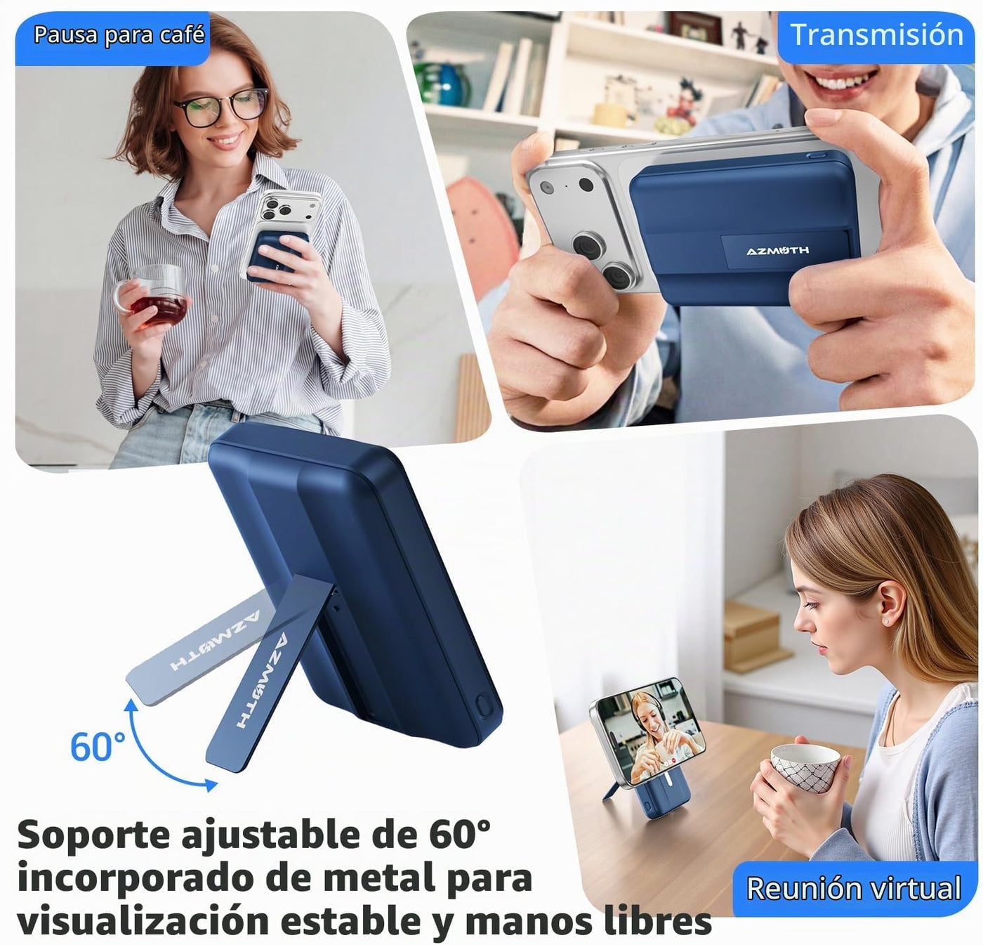 Azmuth Banco de energía magnético, 10000 mAh para batería MagSafe,...