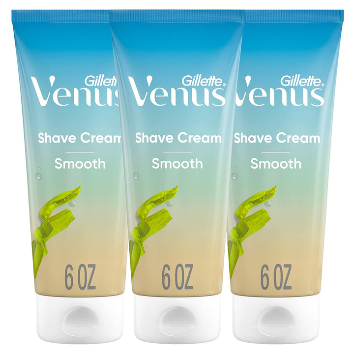 Gillette Venus Smooth plus Olay Crema de afeitar para mujer, 3 unid...