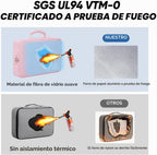 BALEINE Caja de documentos ignífuga con cerradura, bolsa de documentos ignífuga portátil impermeable, cajas de archivos ignífugas para documentos, caja organizadora de archivos para papeleo importante