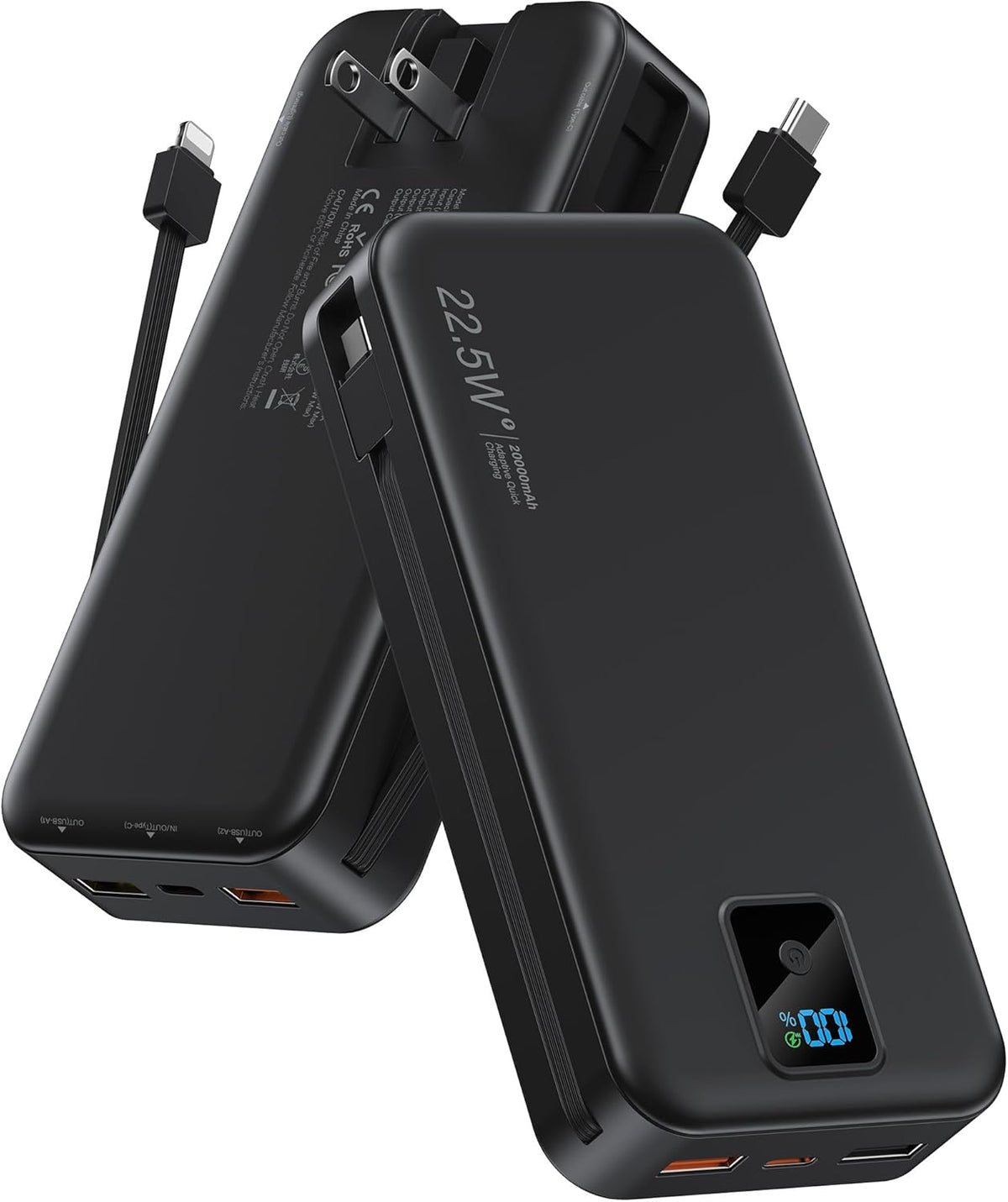Cargador portátil, Batería externa de 20000 mAh con 22.5W de carga...