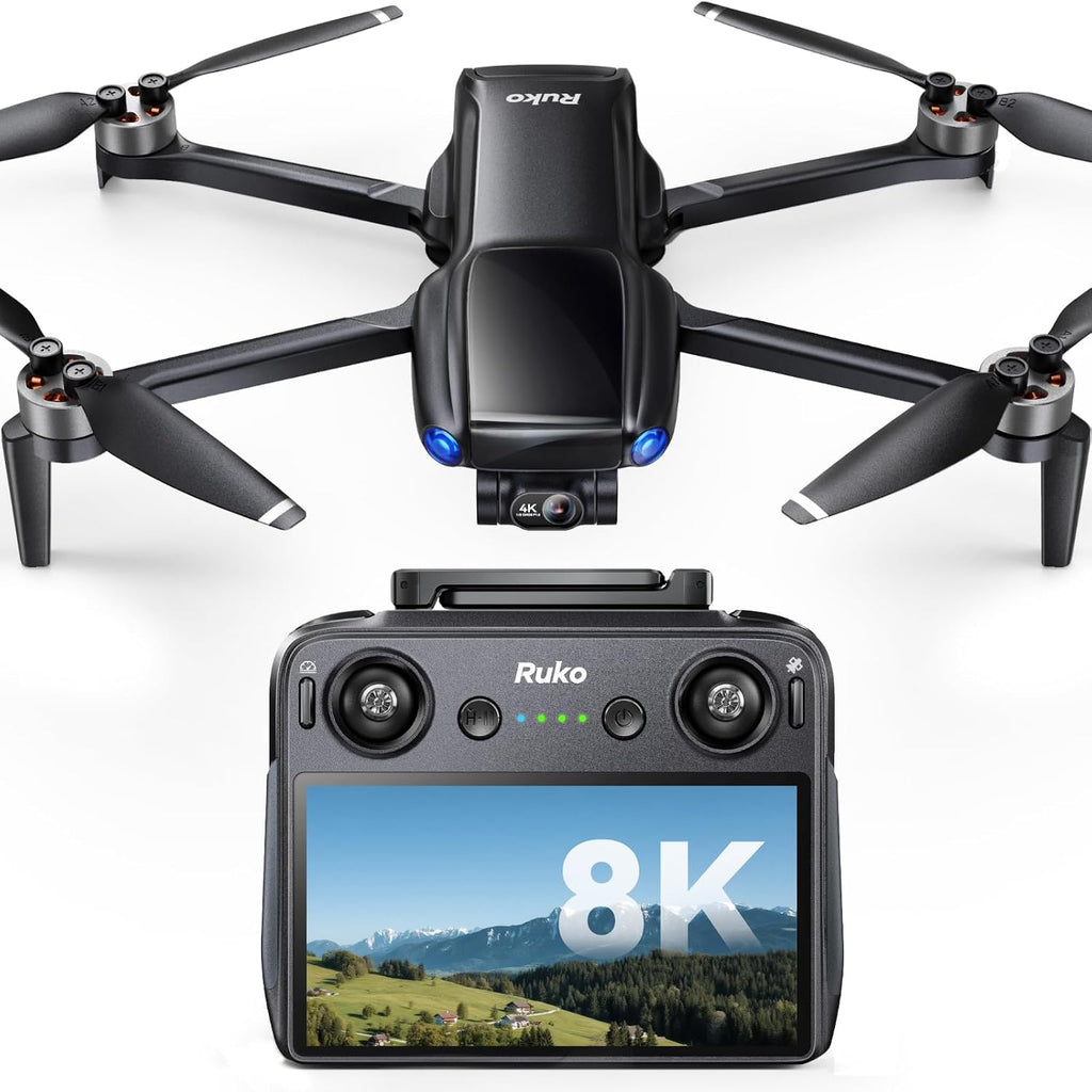 Ruko Dron con cámara U11MINI 4K (RC3) para adultos con control remoto de pantalla táctil de 5.5"