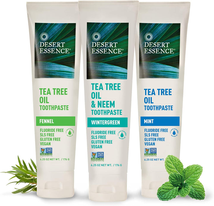 Aceite de árbol de té y pasta de dientes de gaulteria de neem (6 un...