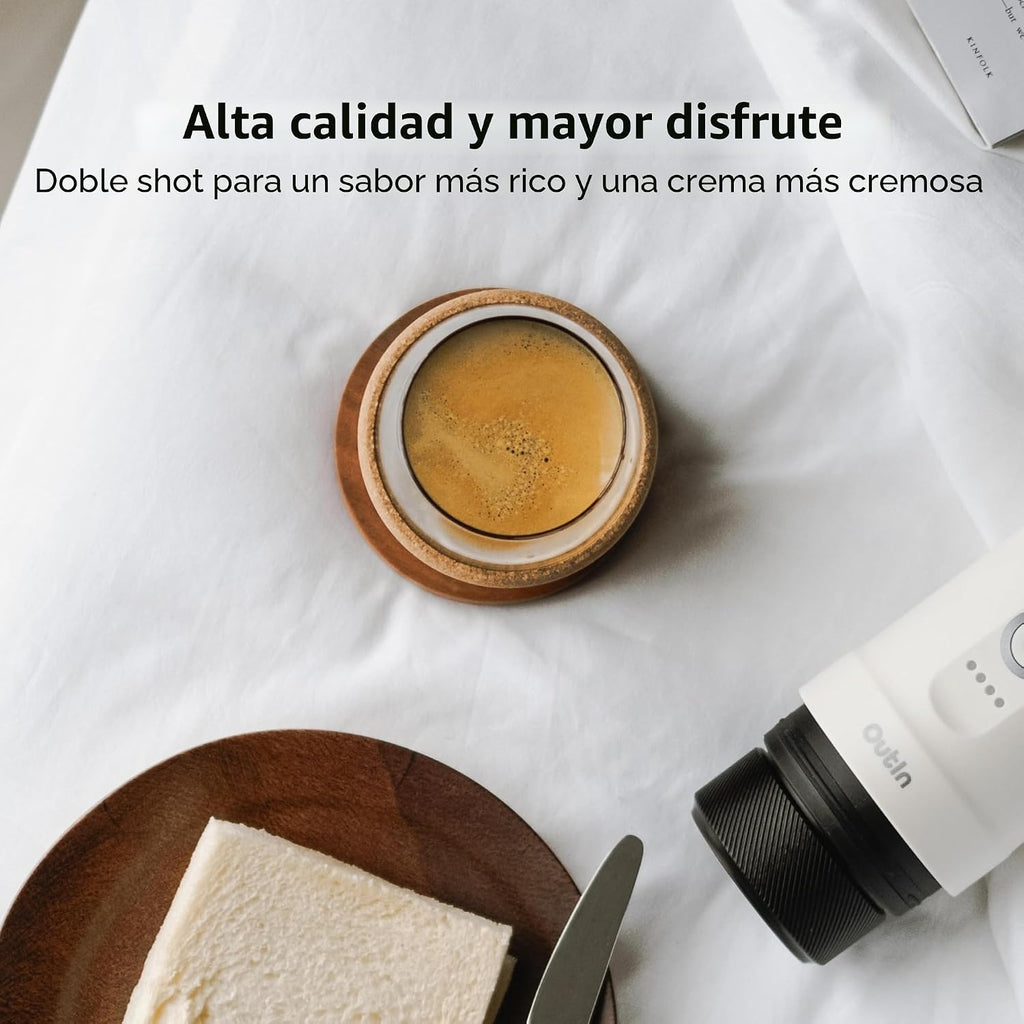 OutIn Juego completo Nano Máquina de espresso portátil con accesorios de doble disparo