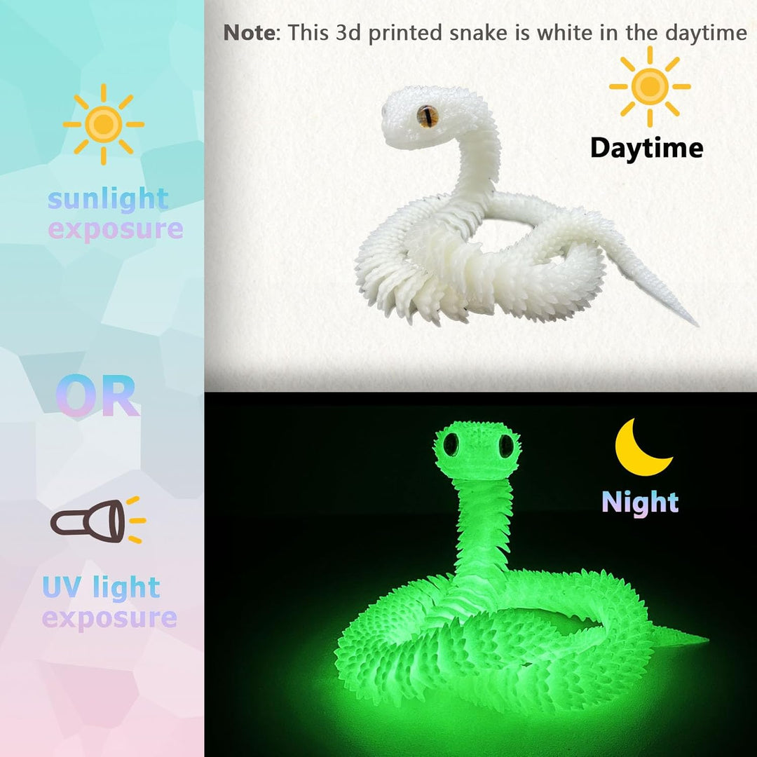 Juguetes de serpiente impresos en 3D de 24 pulgadas, animal flexibl...