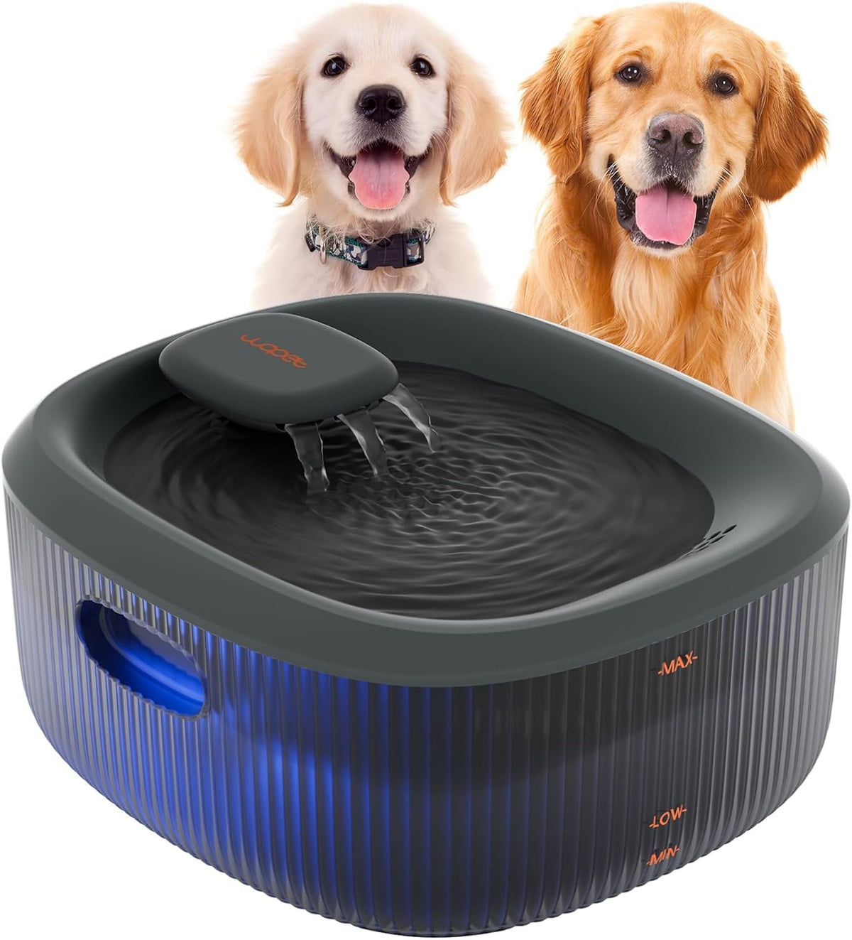WOPET - Fuente de agua para perros grandes, fuente automática de agua para perros y gatos, dispensador de agua para mascotas con 2 filtros, bomba ultra silenciosa, ideal para perros grandes, gatos y hogar con múltiples mascotas