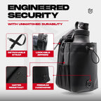 Bolsa magnética para botellas, para hombres y mujeres, bolsa de gimnasio para gimnasio, viajes, trabajo y deportes, mantén tus artículos fuera del suelo sucio del gimnasio con accesorio magnético (negro, 64 onzas)