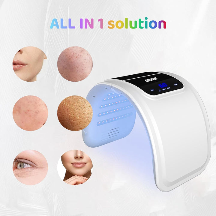 Terapia de luz roja para la cara, mascarilla facial LED para terapi...