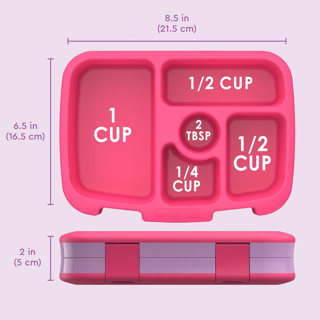 Bentgo Kids Prints - Fiambrera para niños con 5 compartimentos estilo bento