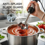 MEGAWISE Batidora de mano de inmersión, 800W 5-en-1 Stick Blender (negro)