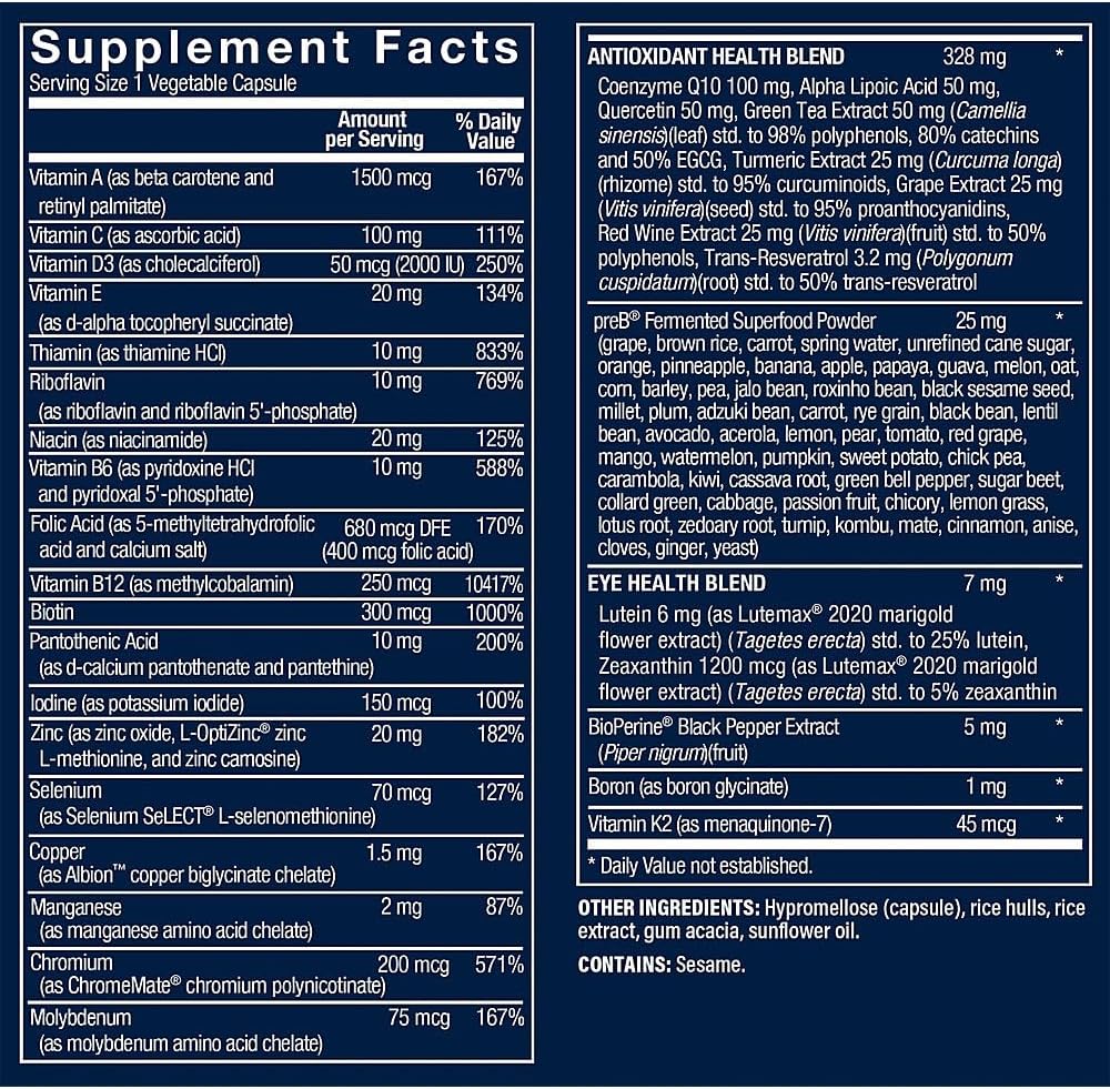 Vthrive BioActive Men 50+ One Daily Multivitamínico, multivitamínic...