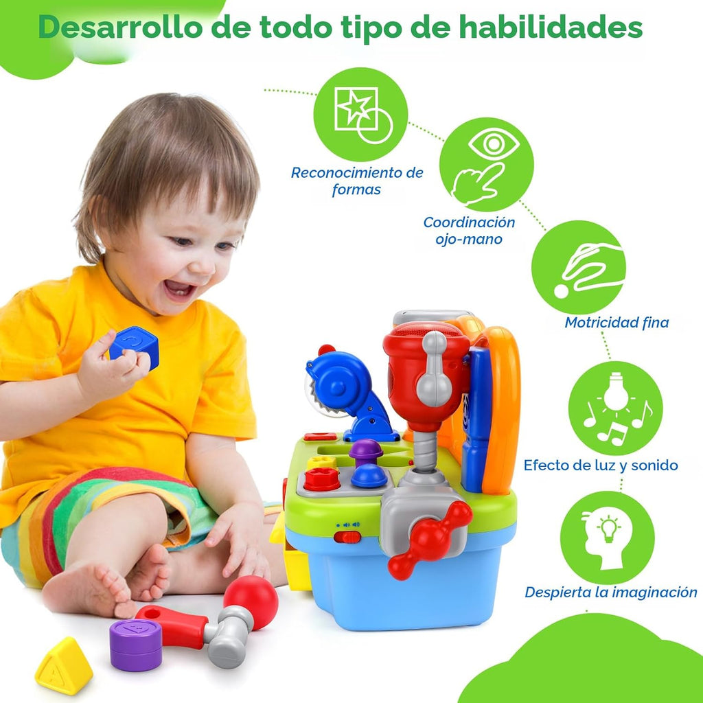 Juguetes para niño de 1 año, Banco de herramientas musical, Regalos para niños de 1, 2 y 3 años