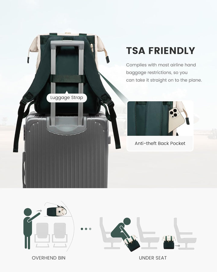 LOVEVOOK Mochila para laptop para mujer, mochila de trabajo convert...