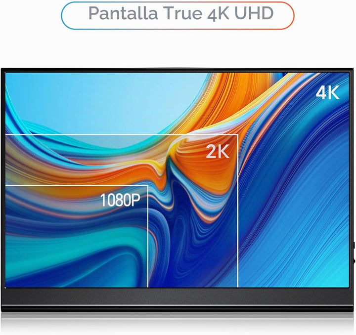 VILVA Monitor portátil 4K, 15.6'' IPS 3840x2160 UHD para co...