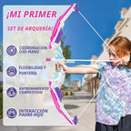 Bow y Arrow para Kids, LED Light Up Girls Archery Set