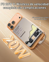 MOMAX Banco de energía portátil ultradelgado de 5000mAh con cable U...