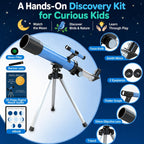 Telescope para Kids, 50mm 100x Beginner Telescope con Tripod