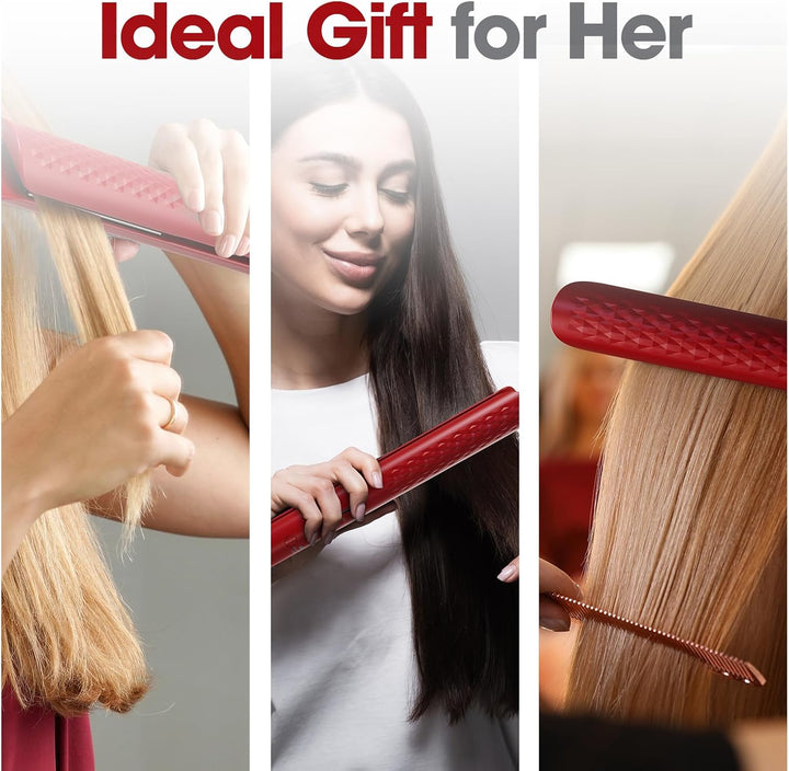 Quico Plancha para el cabello, alisadora de cabello de viaje global...