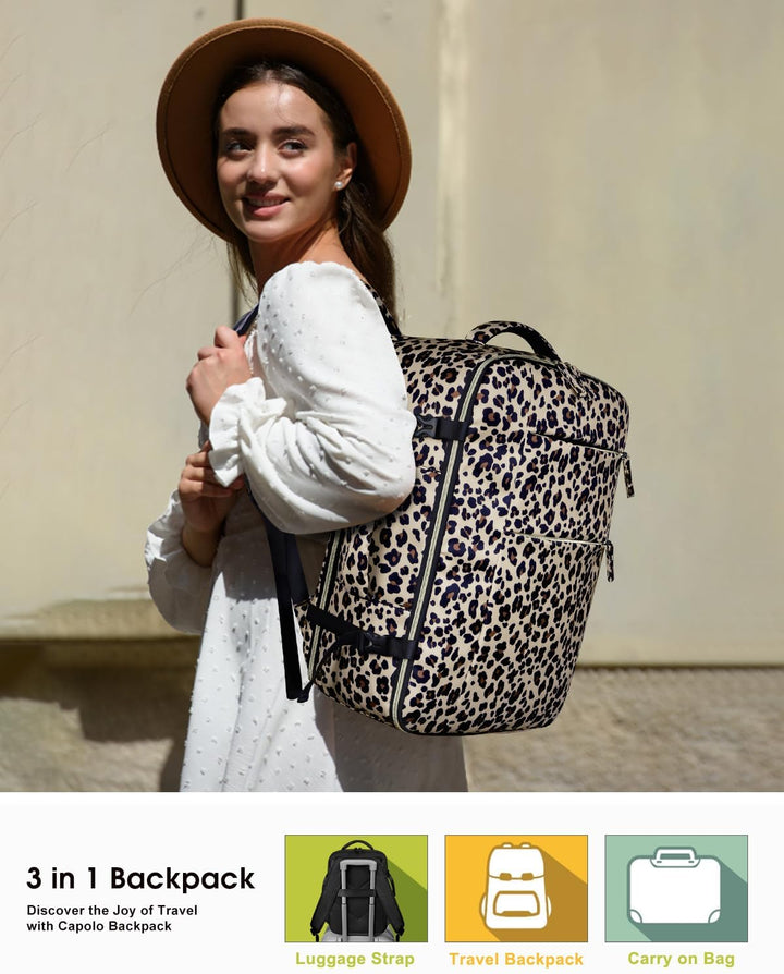 Capolo Mochila de viaje para mujeres y hombres, mochila impermeable...