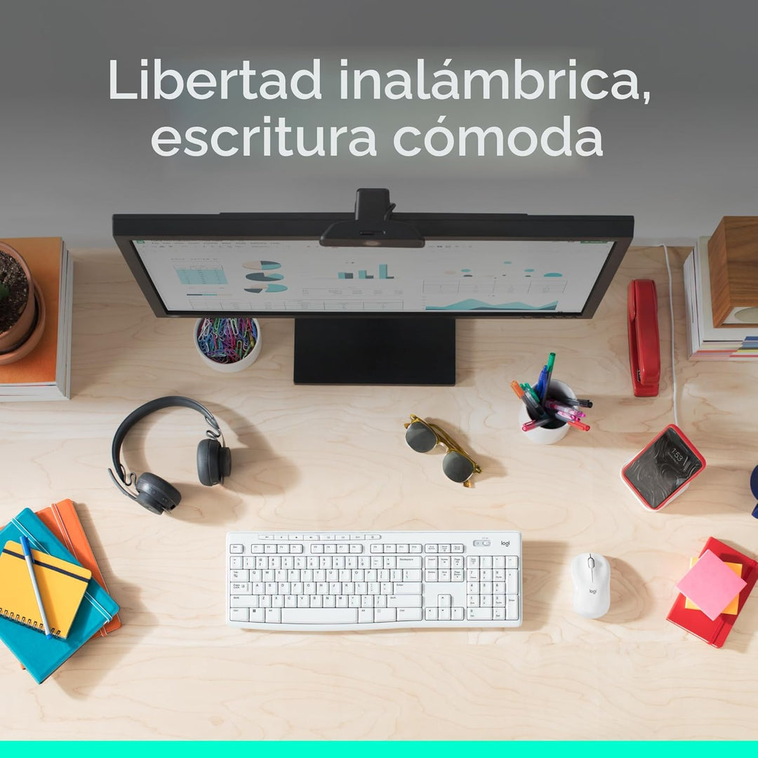 Logitech MK270 Combo de teclado y mouse inalámbricos para Windows,...