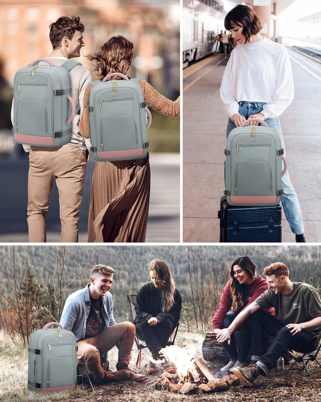 LOVEVOOK Mochila de viaje de 50 L para mujer, aprobada para vuelo,...