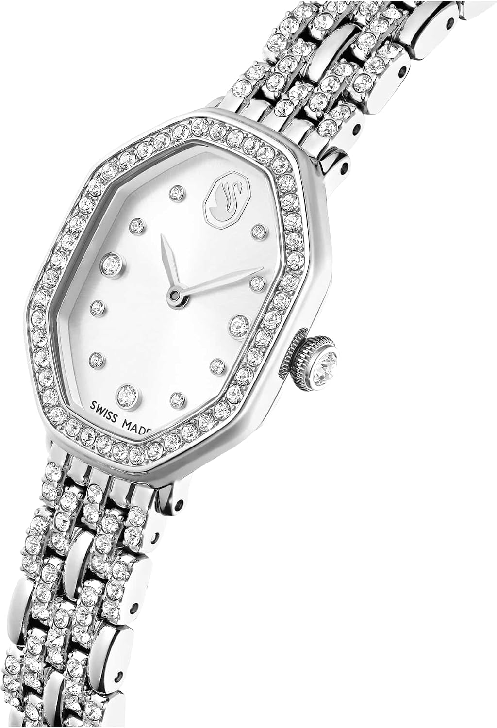 Colección de Relojes de Cristal Swarovski Dextera, Hecho en Suiza, Correa de Metal, Acero Inoxidable, Acabados en Plateado o Dorado