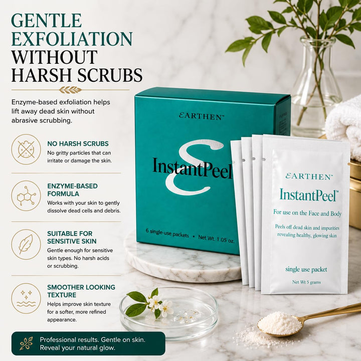 Earthen - Paquetes exfoliantes instantáneos \u2013 Exfoliante facia...