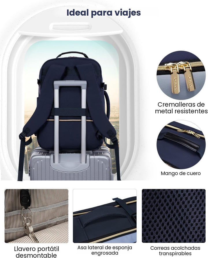 LOVEVOOK 40L - Mochila de viaje para mujeres y hombres, aprobada po...