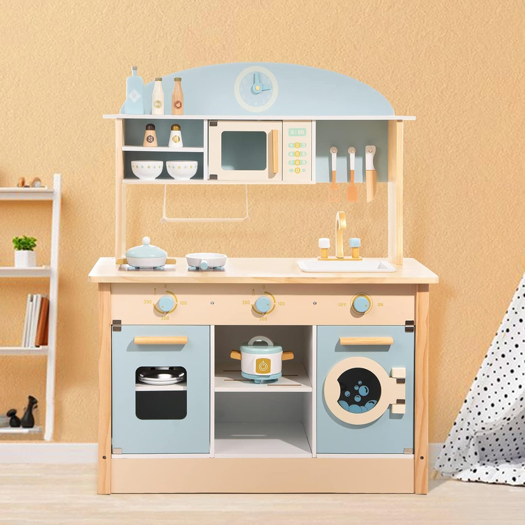 ROBOTIME Cocina de madera para niños, juego de cocina de juguete pa...