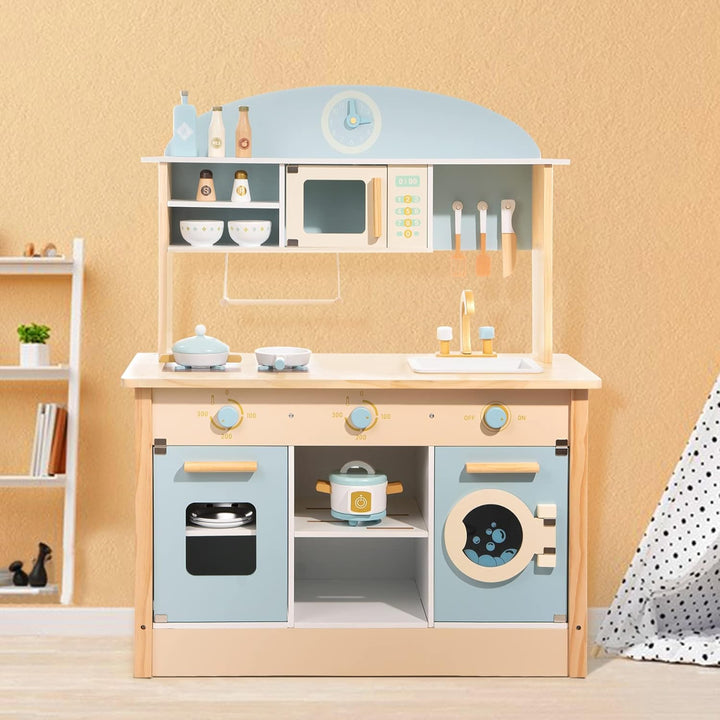 ROBOTIME Cocina de madera para niños, juego de cocina de juguete pa...