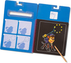 Melissa & Doug PAW Patrol Scratch Art - Paquete de 3 almohadillas de actividades de viaje Chase, Skye, Marshall Color Reveal