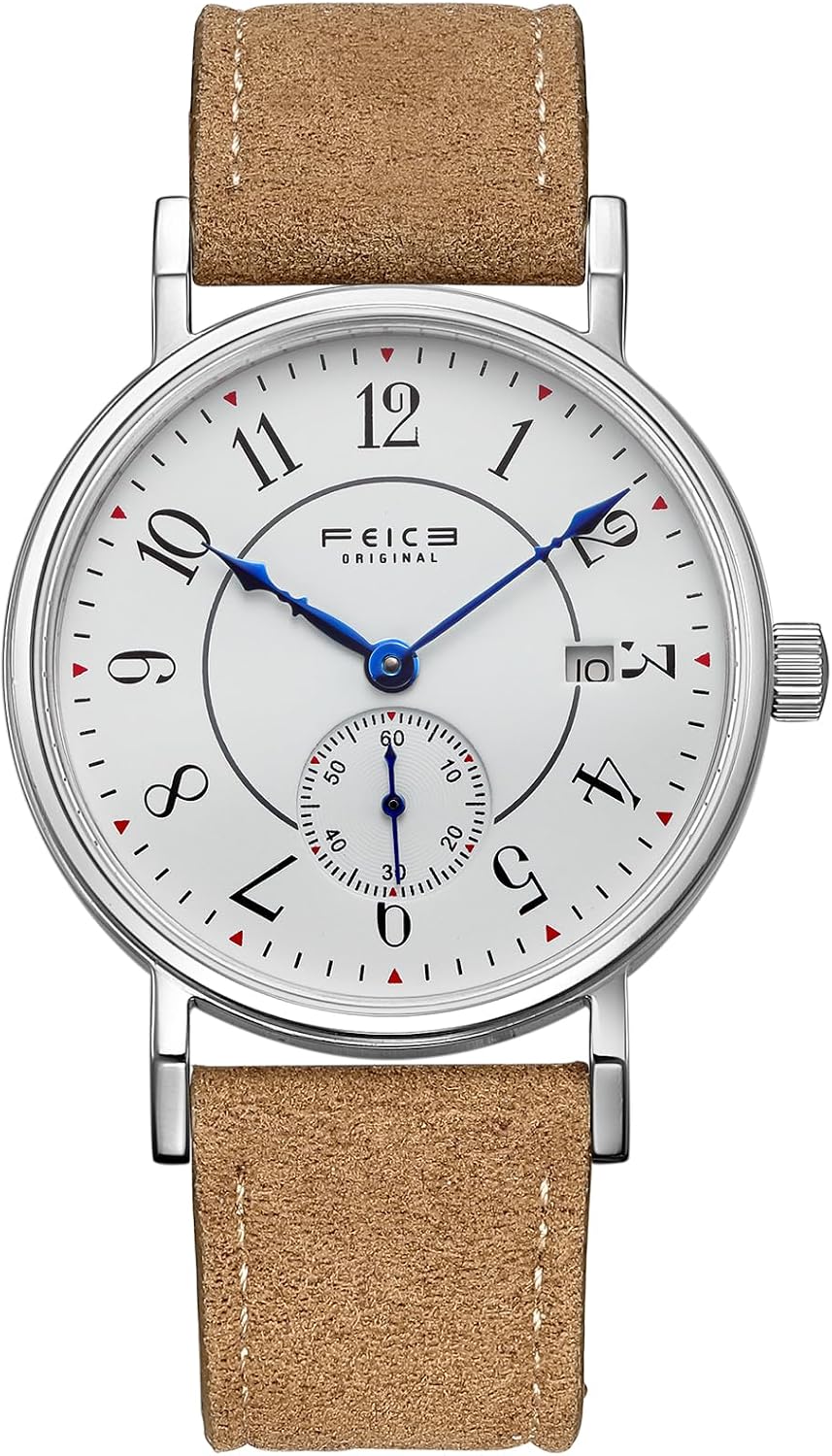FEICE Relojes para hombre de diseño Bauhaus, reloj automático, resistente al agua, zafiro analógico mecánico para hombres, mujeres y unisex -FM201